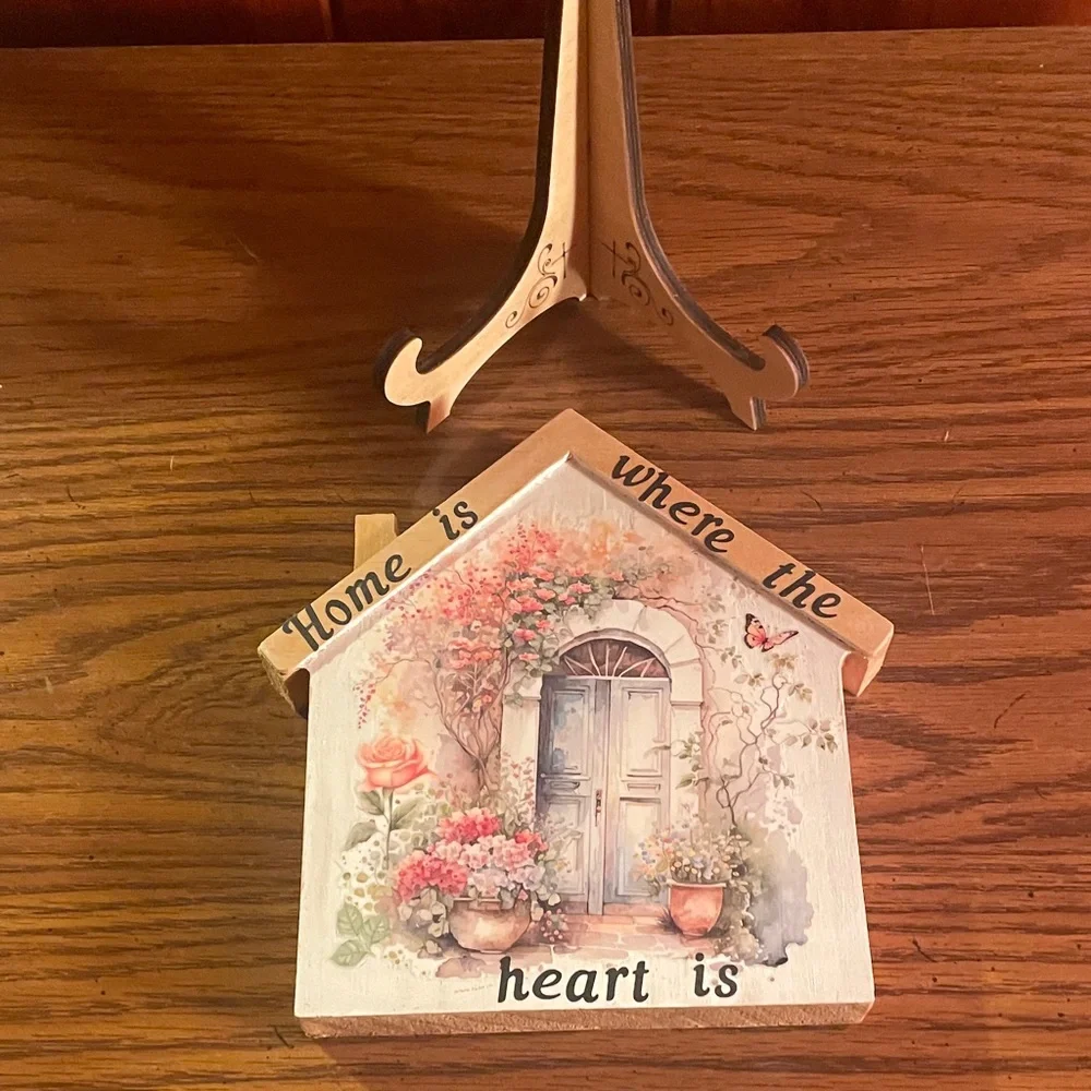 Charming Floral House Plaque